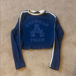 Forever 21 Blue and White Top